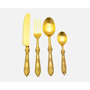 Cubiertos metálicos modernos fabricados en la India al por mayor, juego de cubiertos de acero inoxidable para el hogar, cena regular - Product Image 3