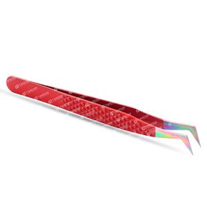 Puntas bien cerradas, venta al por mayor, pinzas de extensión de pestañas con punta de fibra de agarre de diamante de acero inoxidable alemán de alta calidad - Product Image 3