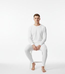 Ropa Térmica de Invierno para Hombre, Traje Térmico Blanco de Manga Larga, Tejido Suave, Cálido, Estable y Transpirable, Diseñado para las Estaciones Frías - Product Image 4