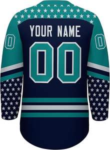 Conjunto de uniforme de hockey sobre hielo de alta calidad, camisetas y pantalones sublimados personalizados, ropa de equipo ligera y duradera para hombres, mujeres y jóvenes - Product Image 3