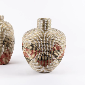 Decorative <b>Vase</b> Multicolor of Seagrass Made in Vietnam Ecofriendly material for Home Decor and tableware decoration Wholesale - Product Image 4