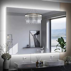 LED Lighted Vanity Mirror Anti-Fog Oval Bathroom Mirror 3 Colors Stepless Dimmable Wall-Mounted <b>Makeup</b> Mirror - Product Image 5