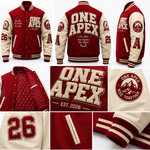 Custom Red <b>for</b> Hooded V-neck <b>Jacket</b> Premium Wool Chenille Patch Embroidered <b>Baseball</b> <b>Jacket</b> Front High Street Style OEM ODM - Product Image 5