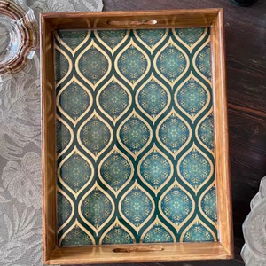 Bandeja de resina decorativa hecha a mano patrón de caramelo perla moda Casual servir regalo Festival oferta válida hasta el 31 Dec 2025 - Product Image 1