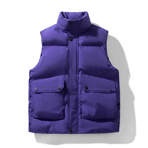 OEM New Arrival <b>Men</b> Puffer <b>Vest</b> Jacket for <b>Men</b> Waterproof Stand Collar Packable Quilted <b>Waistcoat</b> Sleeveless Stylish Gilets - Product Image 4
