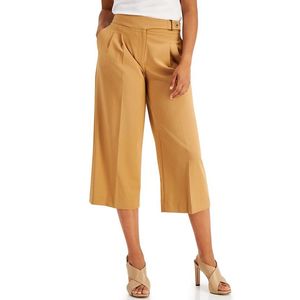 Pantaloni Calvin Klein da Donna, Modello Lussuoso a Gamba Larga, Antirughe, Vita Alta, Stile Elegante da Ufficio, Marrone, Taglia 8 - Product Image 1