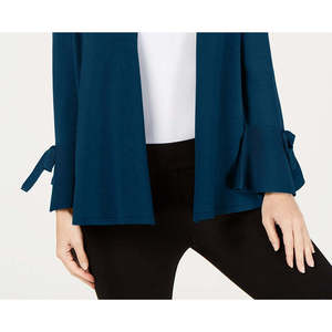 Cardigan da Donna Alfani con Stampa Floreale, Maniche Annodate e Decorazione a Bottoni, Verde, Taglia Piccola, Stile Casual per la Stagione Autunnale - Product Image 3