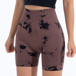 Yoga Short Femme Yoga Court Taille Haute 100% Coton et Spandex Maigre pour Gym Tissu Saisonnier avec Logo - Product Image 1