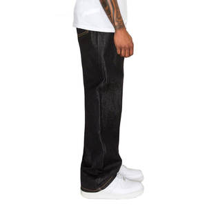 Pantalon oversize en denim pour hommes de haute qualité à prix de gros Pantalon oversize en denim pour hommes de grande taille et respirant - Product Image 6