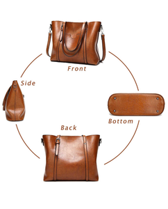 Bolsos de Mano de Cuero para Mujer, Nuevo Modelo 2024, Estilo Más Vendido, Bolso de Mano de Cuero 100% Genuino, Bolsos de Lujo para Mujer - Product Image 2