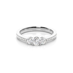 ไตรภาครอบน้ำหนักกะรัต0.30ใหม่ตัดเพชรที่หรูหราสำหรับการทำงานในครอบครัวของผู้หญิงที่จะโอบกอดจัดแต่งทรงผม - Product Image 4