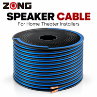 Câble de haut-parleur HiFi ZONG 4Core RCA, conducteur en cuivre pur, gaine en PVC, 2,5 mm, faible bruit, usage professionnel en studio et en voiture, bobine de 100 m