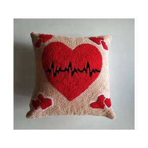 Linda funda de almohada cuadrada de algodón blanco 100% diseño de gota bordado masaje características extraíbles cojín para el hogar volantes flecos - Product Image 4