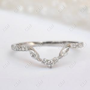 แหวนเพชรโมอิส14K สีขาวทองพร้อมใบรับรองกราสำหรับผู้หญิงปรับแต่งได้ตามต้องการ - Product Image 3