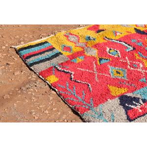 Handmade <b>Traditional</b> Moroccan Berber <b>Rug</b> Boho Kilim Style for Bedroom and Living Room for Teenagers Rectangle Hallway Pattern - Product Image 2