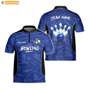 SAMAVIA Custom Fit <b>Bowling</b> Shirts for Tournaments Clubs and Leagues Breathable Performance Sportswear USA - Product Image 4