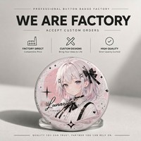 Maßgefertigte Anime-Stil Blechbutton-Anstecker mit Logo-Artwork für Fan-Merchandise Großhandel