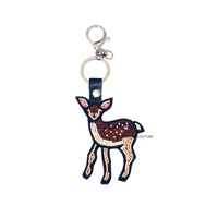 Nouveaux pendentifs brodés style bohème, bijoux perlés faits à la main, breloques palmiers colorés pour sacs/clés, pour femmes et enfants