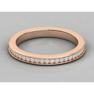 Bague solitaire en or massif 14 carats pour femme, diamant de laboratoire taille brillant rond - Product Image 6