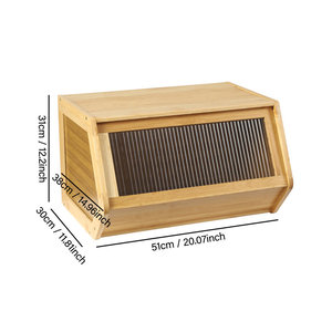 Meuble de rangement autoportant en bambou DreamCraft Modern 51 cm, organiseur de cuisine, origine Vietnam - Product Image 4