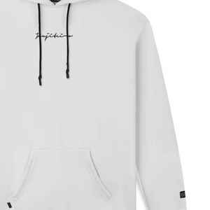 Sudaderas con capucha para hombre Pro Signature Hoodie White Heavyweight 100% Cotton Relaxed Fit 3D Rubber Logo con cordones con punta de cera - Product Image 3