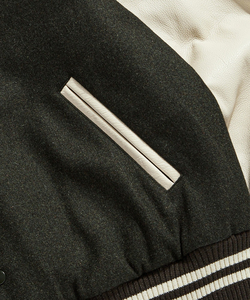 Vintage Letterman Varsity Jacket Autumn Winter Wool Leather Sleeves Pocket Embroidery CollegeBaseballjacket for men - Product Image 5