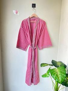 ชุดคลุมชายหาดชุดใส่อยู่บ้านพิมพ์ลายทำจากผ้าฝ้ายออร์แกนิคแท้หรูหราสำหรับคุณแม่ตั้งครรภ์ชุดใส่อยู่บ้านสำหรับฤดูร้อน - Product Image 5