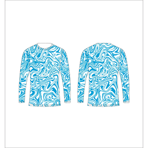 Men's Customized <b>Black</b> White Camouflage <b>Long</b> Sleeve <b>T</b>-<b>Shirt</b> Abstract Marble Print Trackstar OEM Private Label TSI-G05-P0827 - Product Image 5