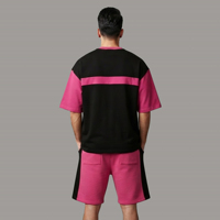 Nouvelle Collection 2026 – Ensemble Short Décontracté Écoresponsable pour l'Été, Logo Personnalisé Sérigraphié, 100% Coton, Bicolore, Streetwear Uni Tendance