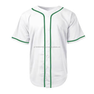 Camiseta de béisbol personalizada con botón completo ropa deportiva transpirable con impresión por sublimación camisetas de béisbol al por mayor - Product Image 1
