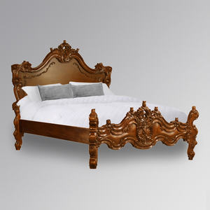 ชุดเตียงแกะสลักไม้หรูหราคลาสสิกแบบใหม่ทำขึ้นเองสำหรับโรงแรมวิลล่าและห้องนอนอพาร์ตเมนต์ - Product Image 1