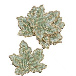 Dessous de verre perlé personnalisé d'usine, tapis de tasse de style fruit de perles de verre faites à la main, napperon, chemin décoratif de table pour mariage - Product Image 2