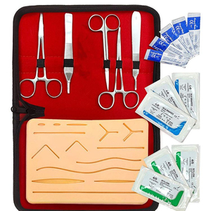 Alta calidad CCC certificado Acero inoxidable Clase II Médico Veterinario estudiantes reutilizable piel Sutur Kit Manual fuente sutura práctica - Product Image 1