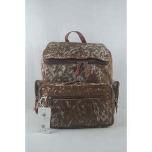 Sac à dos en cuir de vachette antivol avec port USB, style décontracté vintage, fermeture éclair, cuir véritable, coton doux, polyester - Product Image 3