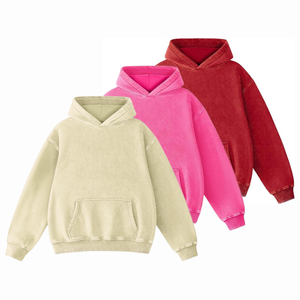 Sweat à capuche surdimensionné délavé à l'acide pour hommes femmes poids lourd Vintage coton polaire décontracté chaud Streetwear pull en gros - Product Image 6