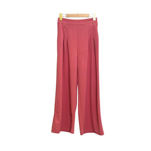Elegantes pantalones Palazzo de longitud completa para mujer Tela de algodón de poliéster de cáñamo de seda retorcida con cintura media elástica - Product Image 1