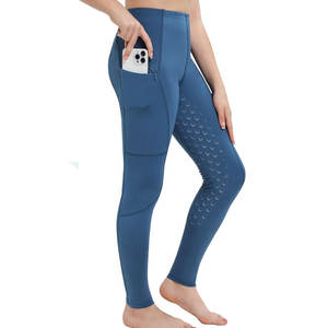 Women Seamless Riding <b>Leggings</b> Soft Equestrian Tights Wholesale Custom Factory <b>Waterproof</b> Windproof Spandex/Polyester Jodhpur - Product Image 1