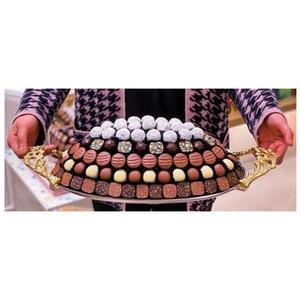 ถาดเสิร์ฟช็อคโกแลตโลหะสีทองสุดสร้างสรรค์เครื่องใช้สำหรับโรงแรมทำมือสำหรับวางโชว์ขนมหวานสำหรับร้านอาหารและโรงแรม - Product Image 1