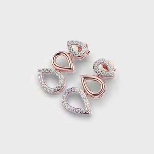 ต่างหูแบบห่วงทองคำแท้ 10K 14K 18K ดีไซน์หรูหรา สไตล์ชาติพันธุ์ ประดับเพชร พร้อมต่างหูเงินแท้ 925 สำหรับผู้หญิง ได้รับการรับรองจาก IGI - Product Image 1