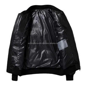 Venta al por mayor de alta calidad de los hombres Puffer Jacket Stand Collar estilo Duck Down cuero genuino para una comodidad óptima - Product Image 2