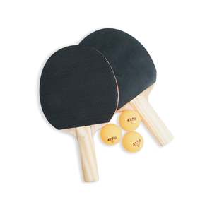 Set de Tenis de Mesa Profesional Stag Iconic 1 Star, 2 Raquetas de Madera, 3 Pelotas de Goma ABS, Cubierta de Fibra de Carbono, Certificado por la ITTF - Product Image 5