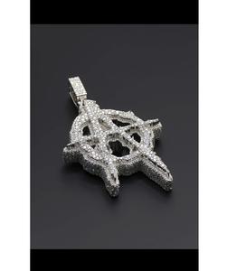 Pendentif personnalisé en forme de lettre A avec diamants VVS et émail, brillant et glacé, pour soirée, hip-hop, bijoux en argent, cadeau pour lui - Product Image 5