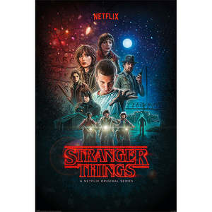 Ensemble de 3 affiches de style moderne Stranger Things, mettant en scène les saisons 1, 2 et 3, en papier, pour une utilisation murale - Product Image 3