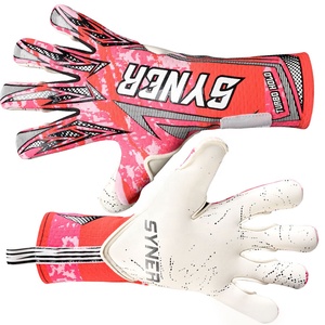 Gants de gardien de but OEM en latex allemand de qualité supérieure, tissu tricoté respirant avec impression en silicone - Product Image 6
