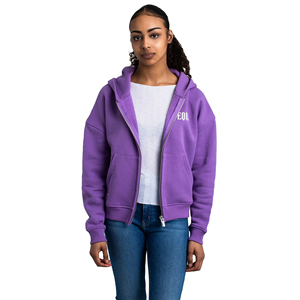 Sweat à capuche léger pour femme avec impression personnalisée, fermeture éclair sur le devant, logo, 100% coton, poches, manches longues, séchage rapide, respirant - Product Image 2