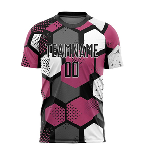 Best Quality in Plus Size O-Neck Printed Soccer Uniform Solid Color Simple Football <b>Top</b> Jersey Soccer Wear - Product Image 5