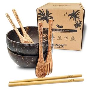 High Quality Vintage Design Coconut Shell Bowl Eco-Friendly New <b>Dinnerware</b> <b>Sets</b> From Vietnam Tropical Style Coco Shells - Product Image 1