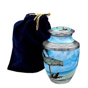 Urne funéraire pour cendres humaines Urne funéraire soigneusement fabriquée à la main avec des finitions élégantes pour honorer et se souvenir de votre bien-aimé - Product Image 1