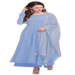 Vêtements indiens et pakistanais de style Anarkali, vêtements de fête Salwar Kameez, mariage indien, vêtements pour femmes, vente en gros - Product Image 6