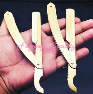 Coupe-visage de rasoir de rasage droit professionnel en acier inoxydable pour les fournitures de barbier de rasage de gorge pour hommes - Product Image 5